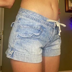 unionbay denim shorts, size 0